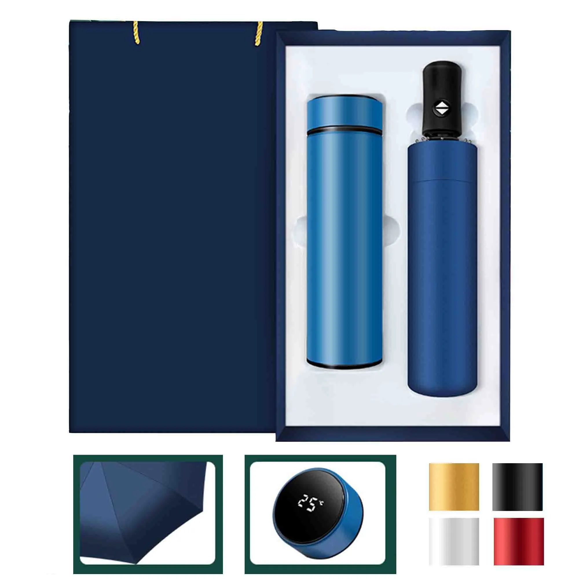 Gift Box Set Umbrella Smart Water Bottles Digital Temperatur 5