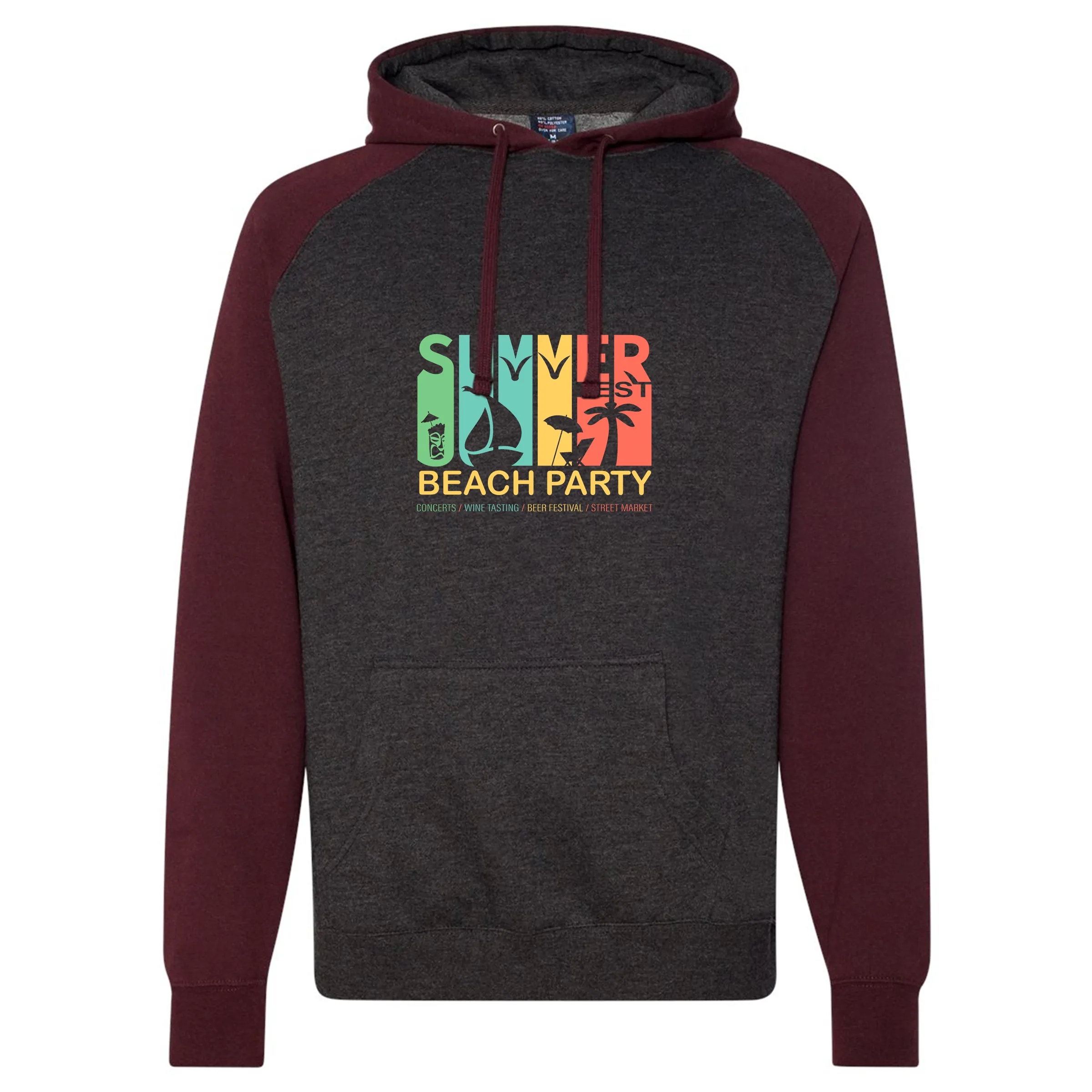 Raglan Hooded Pullover Sweatshirt, custom hoodie or sweatshirt with logo imprint 15