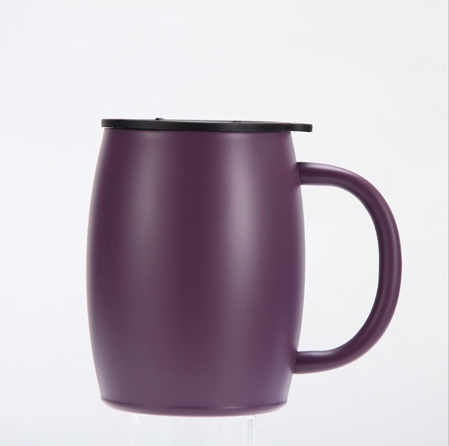 Custom 14 oz Double Wall Coffee Cups With Lid & Handle 12