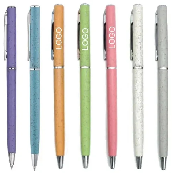 Slim Wheat Straw Ballpoint Pen 4