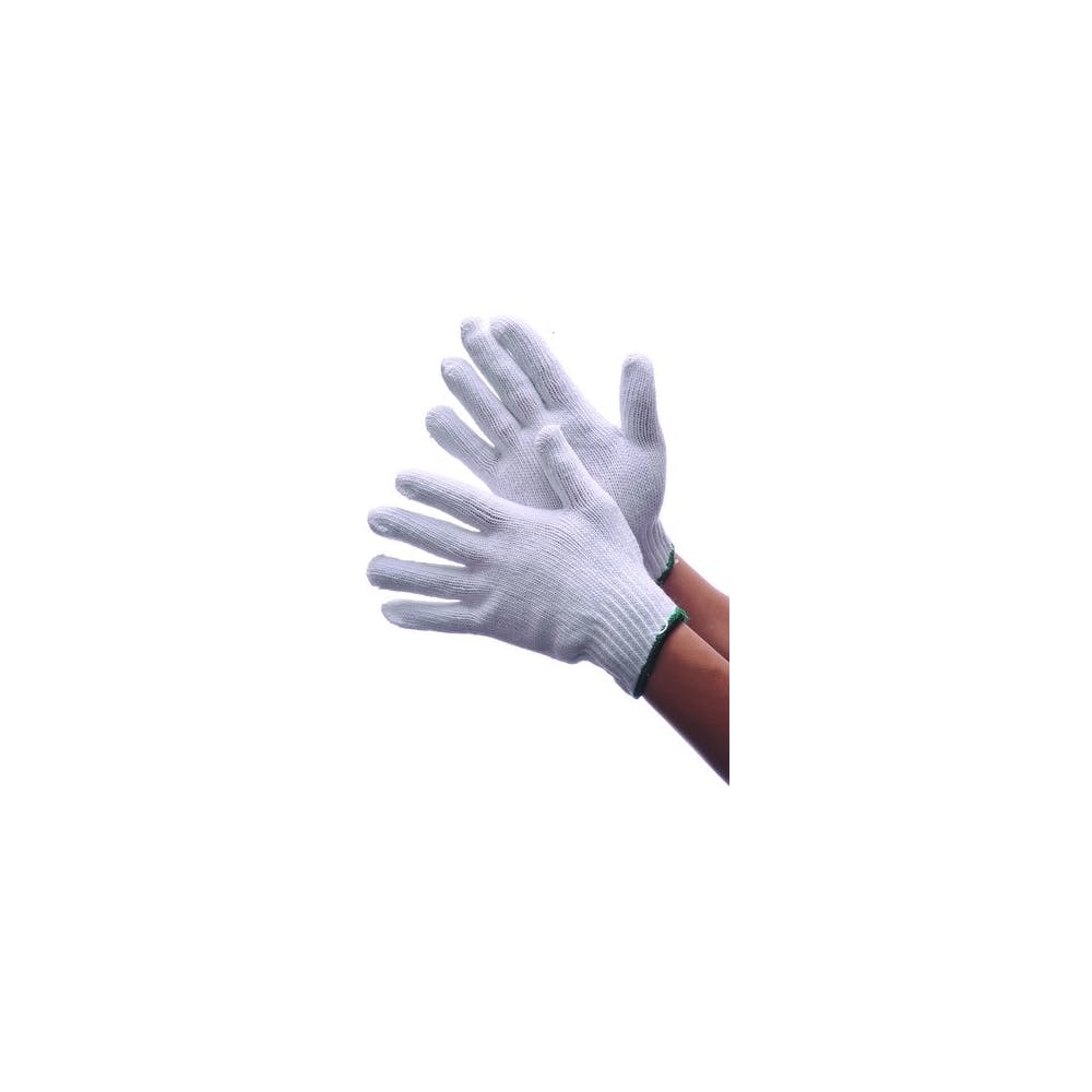String Knit Gloves - White Medium 1