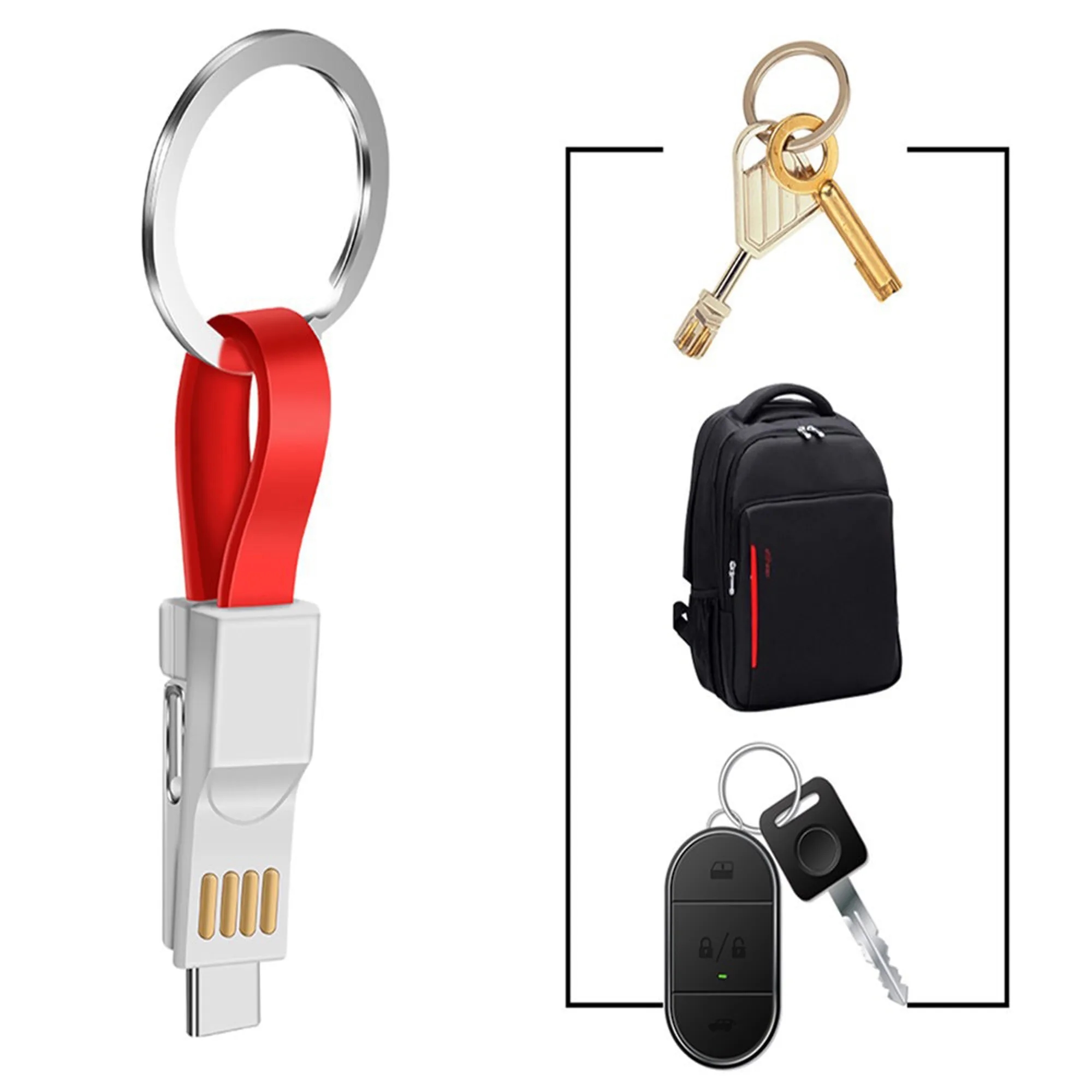 3-In-1 Magnetic Charging Cable Keychain 4
