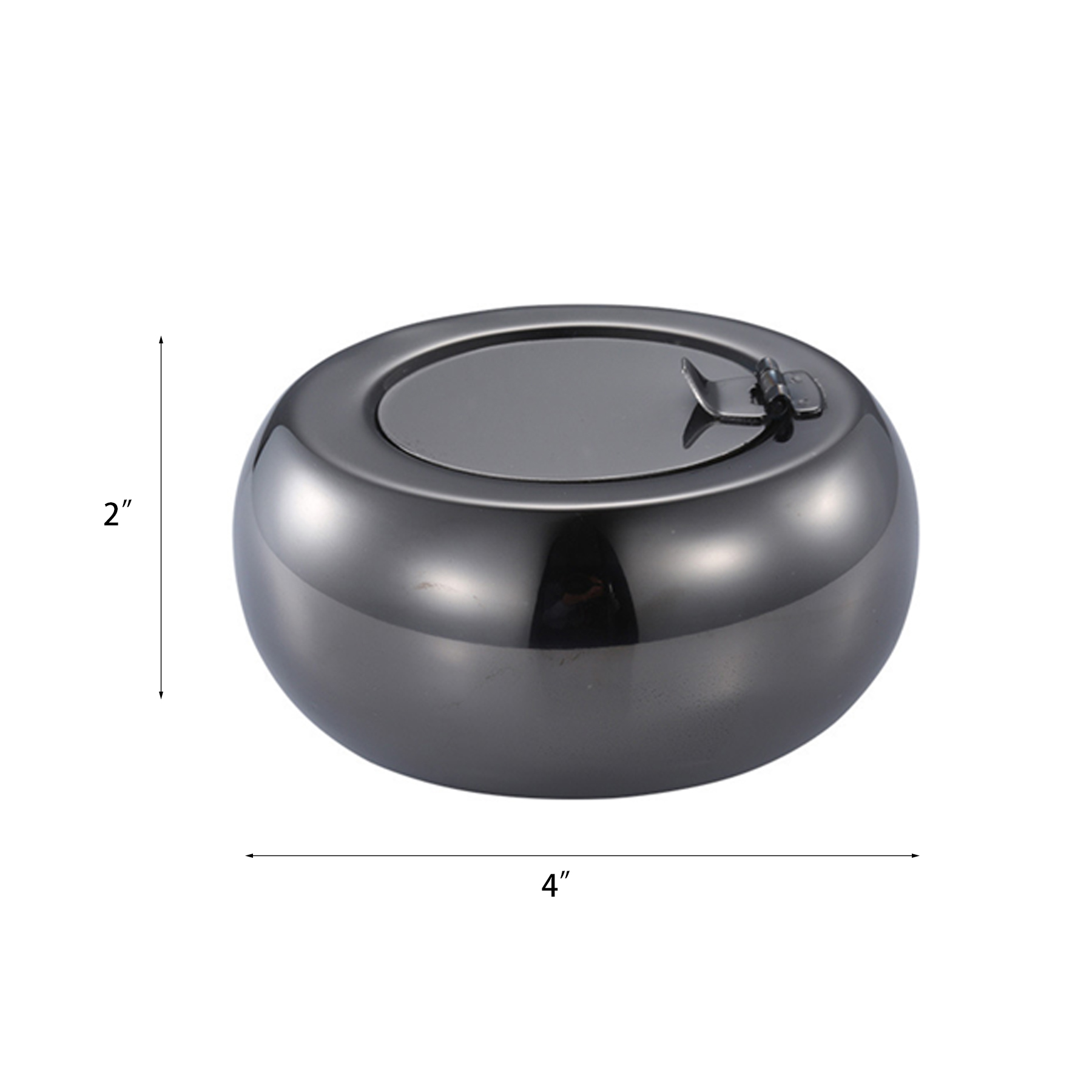 Stainless Steel Ashtray with Lid 2