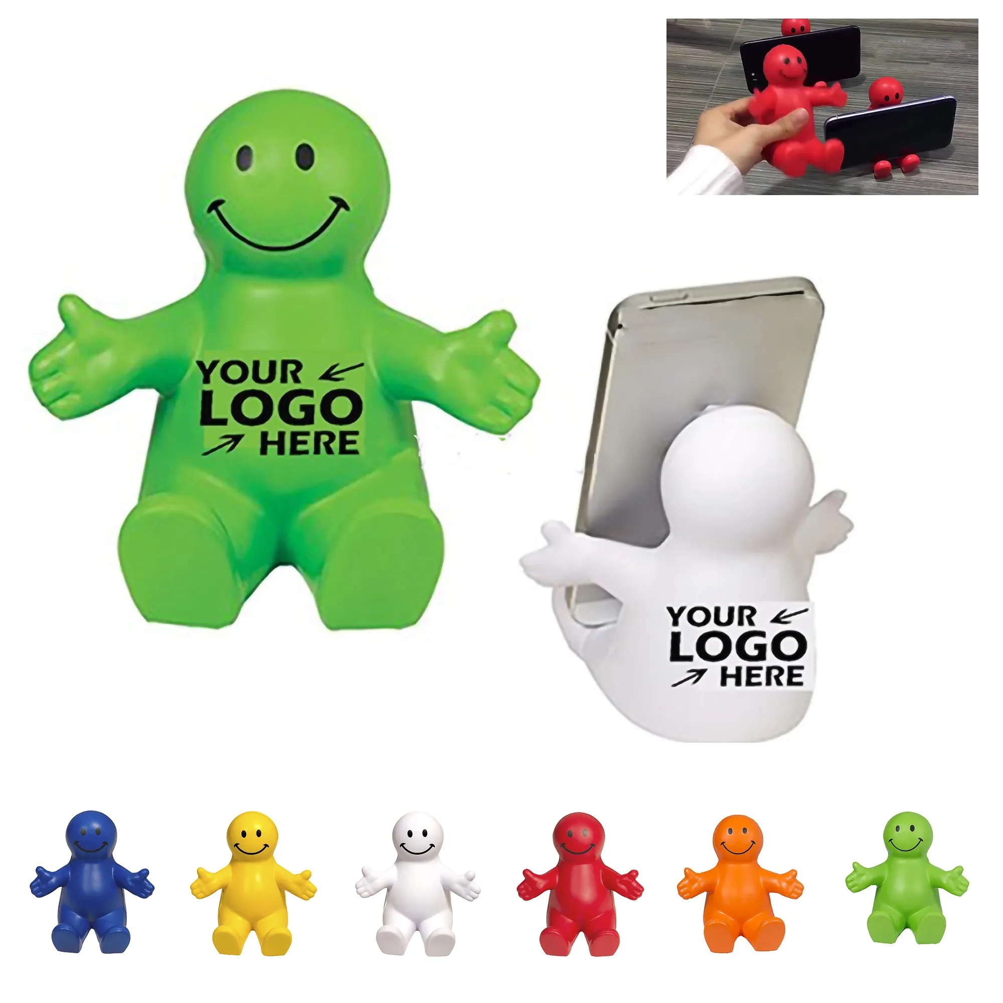 Smiley Face Guy Stress Reliever Phone Holders MOQ 50 9