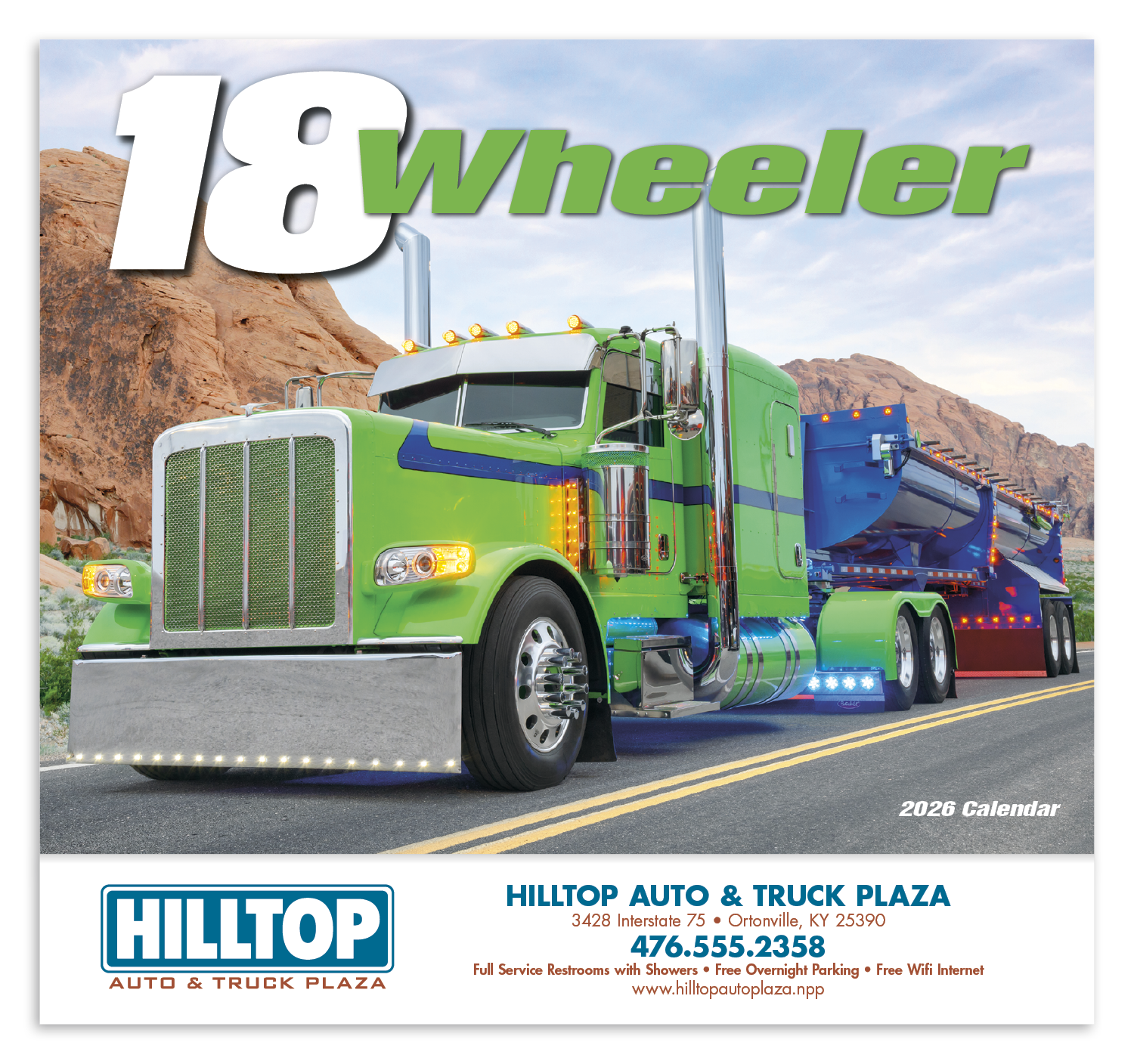 HotLine® Products 18-Wheeler Wall Appointment Calendar - Stapled 67
