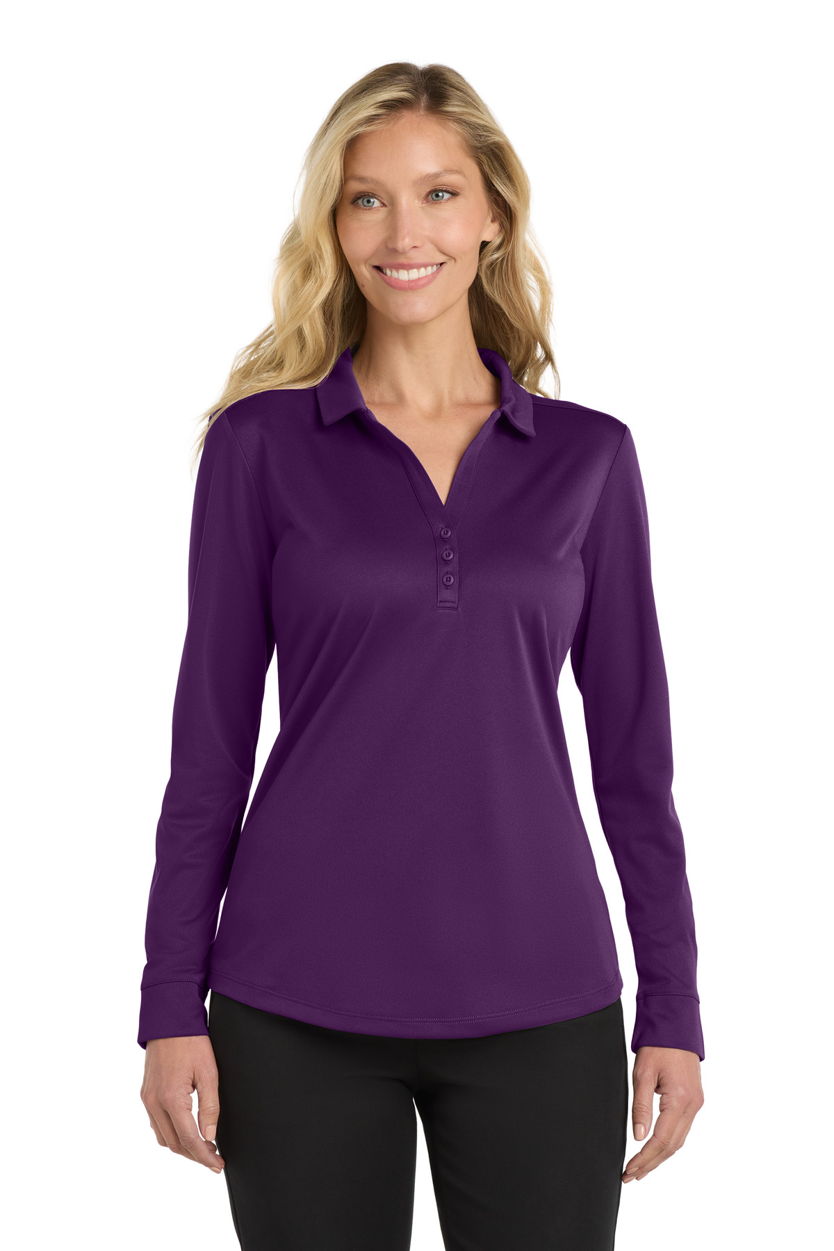 Port Authority Women's Silk Touch Performance Long Sleeve Polo. L540LS 15