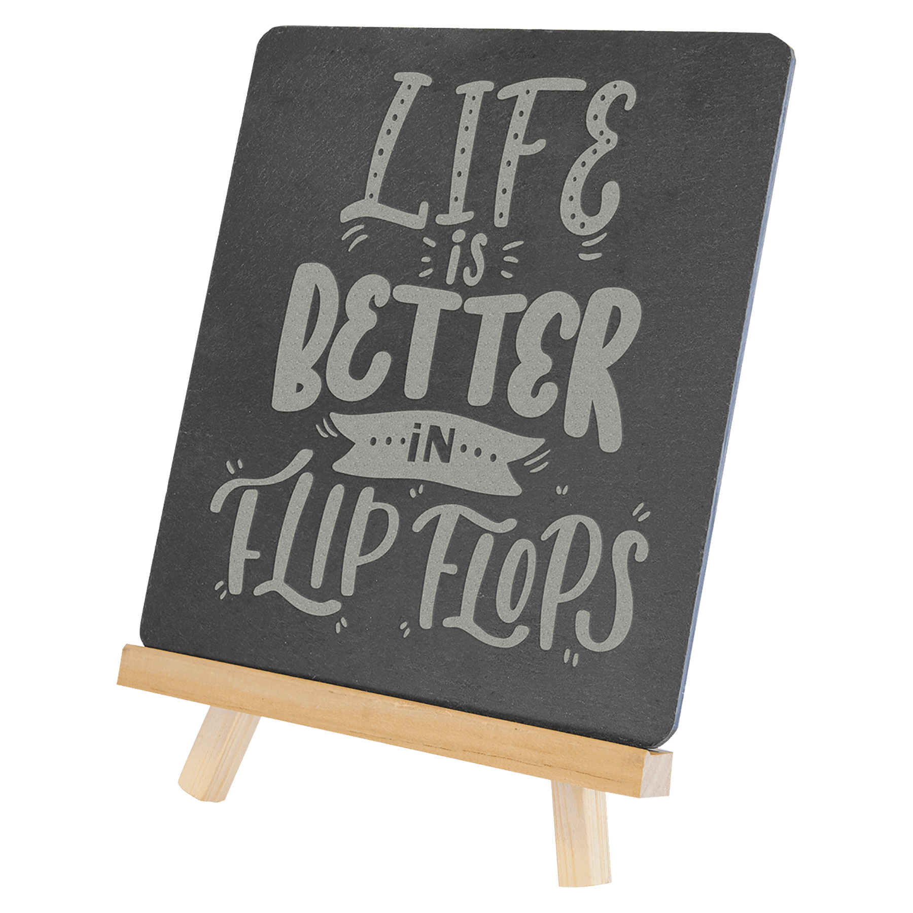6 3/4" x 7 3/4" Wood/Slate Easel 4