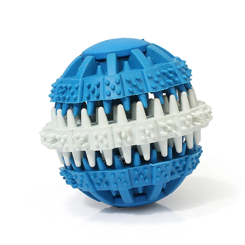 Rubber Dog Chewing Balls Soft Cleaning Teeth Toys 2