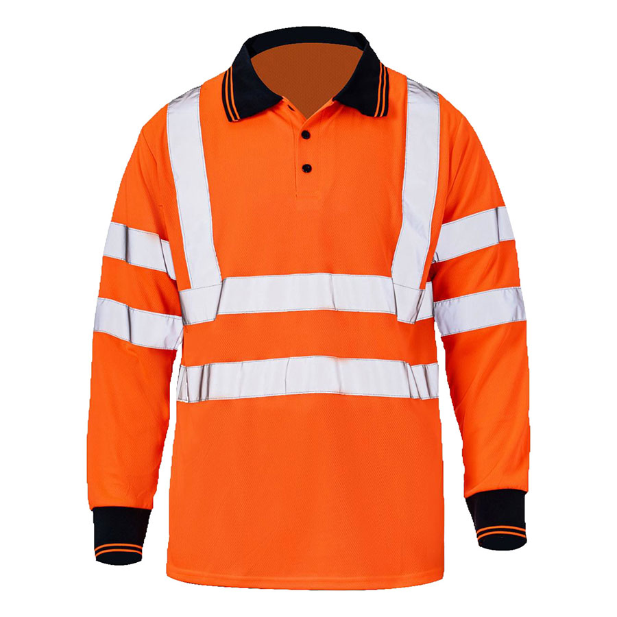 VISIPRO Long Sleeve Reflective Safety Polo with Bands, 3