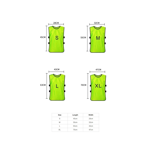 Adult & Kids' Polyester Training Pinnie with Elastic Side 5