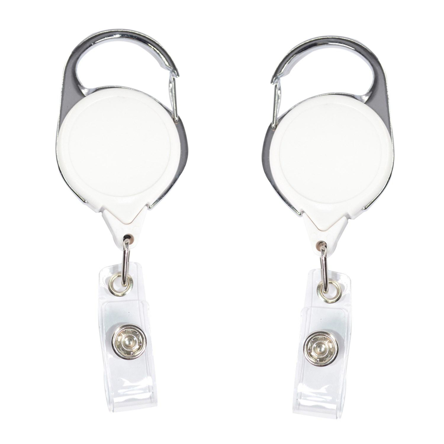 Circular Badge Reel w/ Carabiner & 2-Side Logo (No Twist) 3