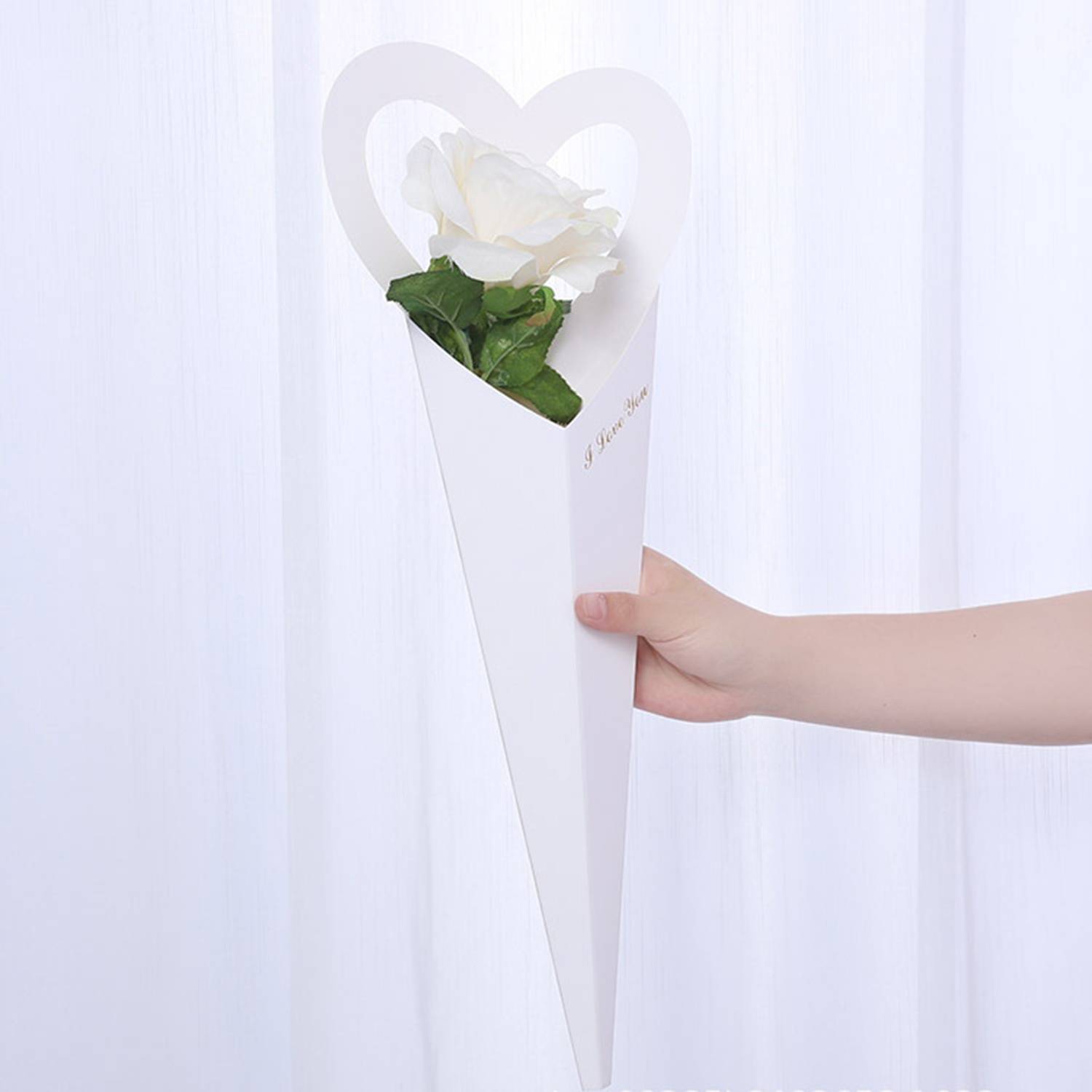 Wedding Flower Wrapping Paper Heart Box Gift Bag 3