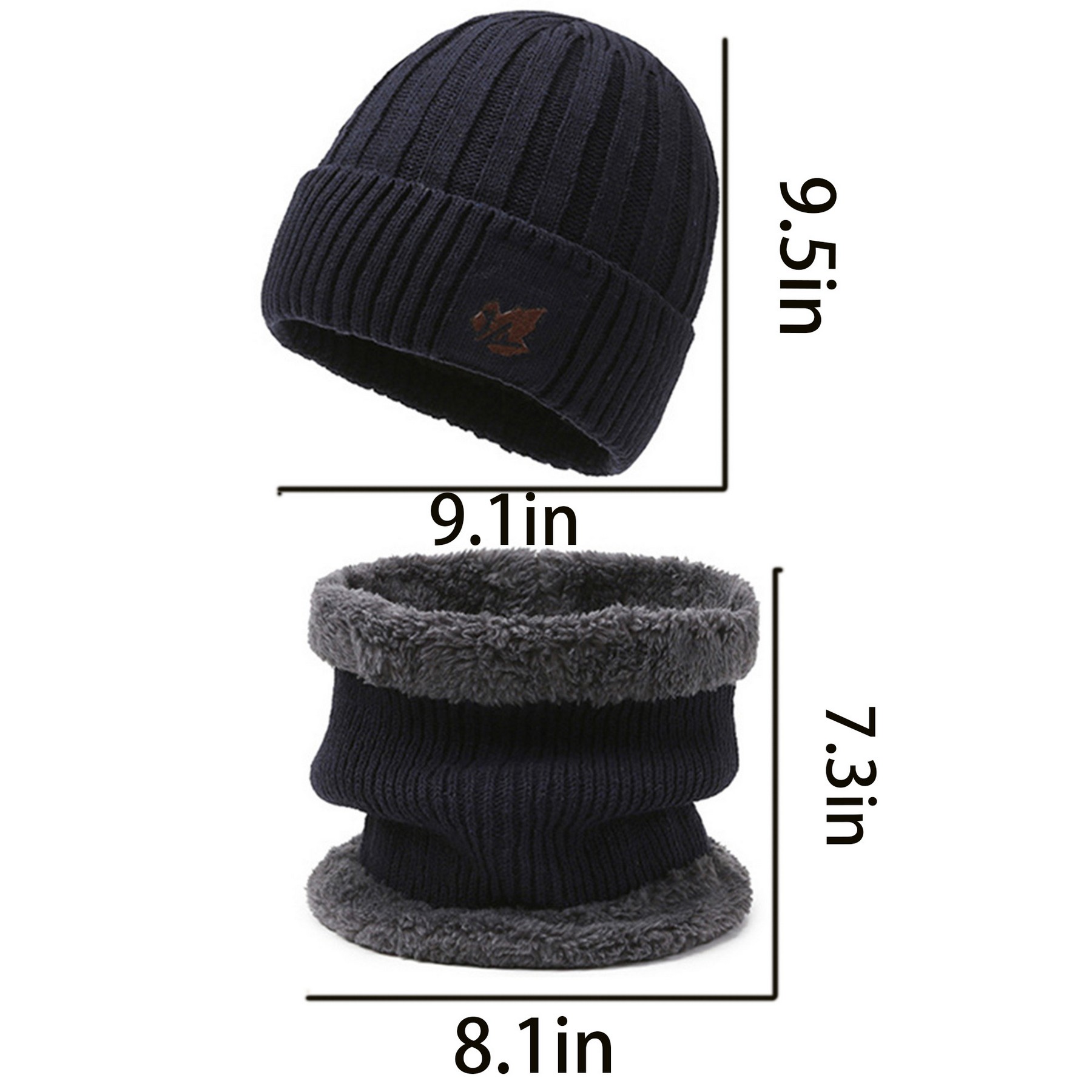 Winter Warm Hat Scarf Two Piece Set 2
