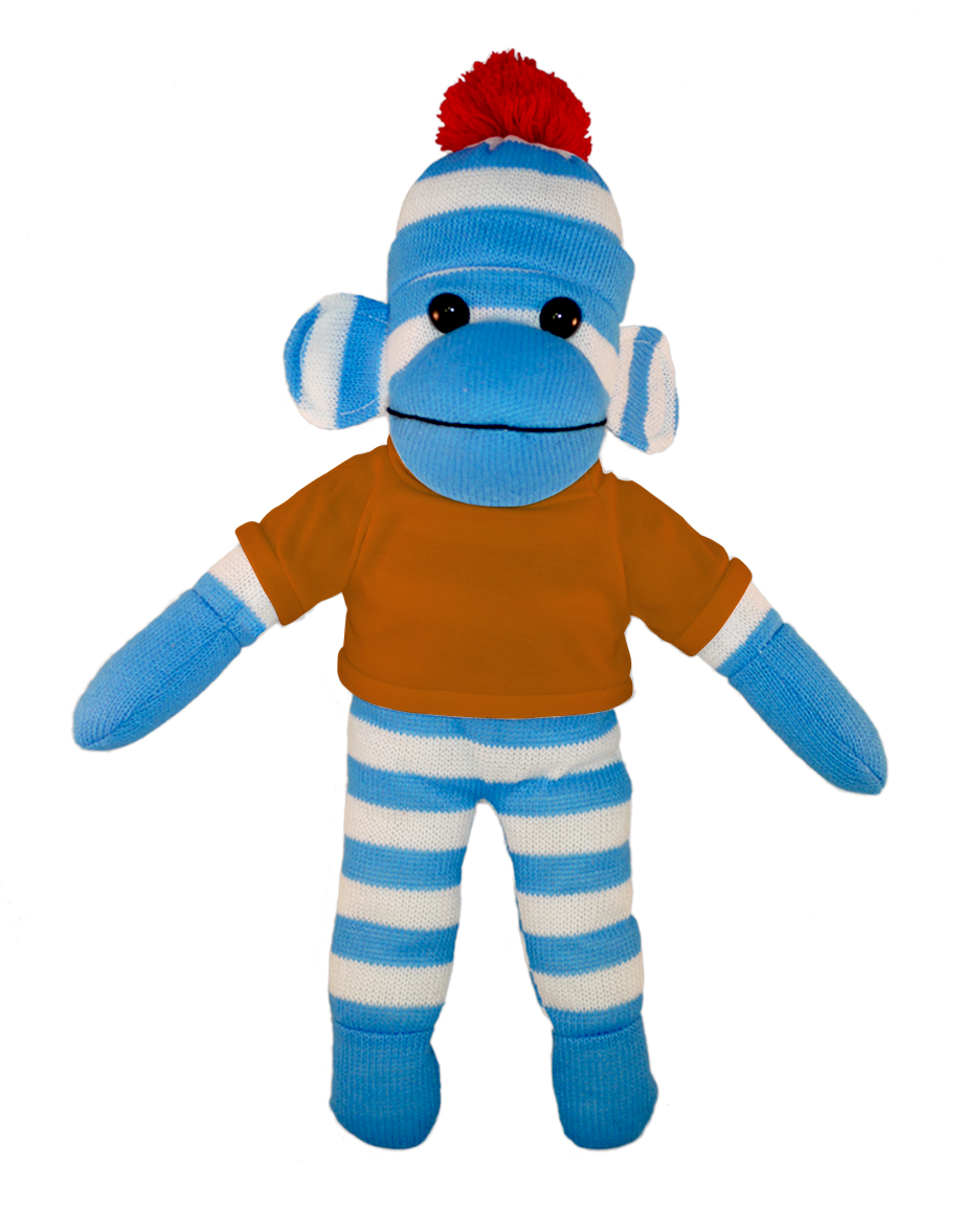 Blue Sock Monkey with Tee 9