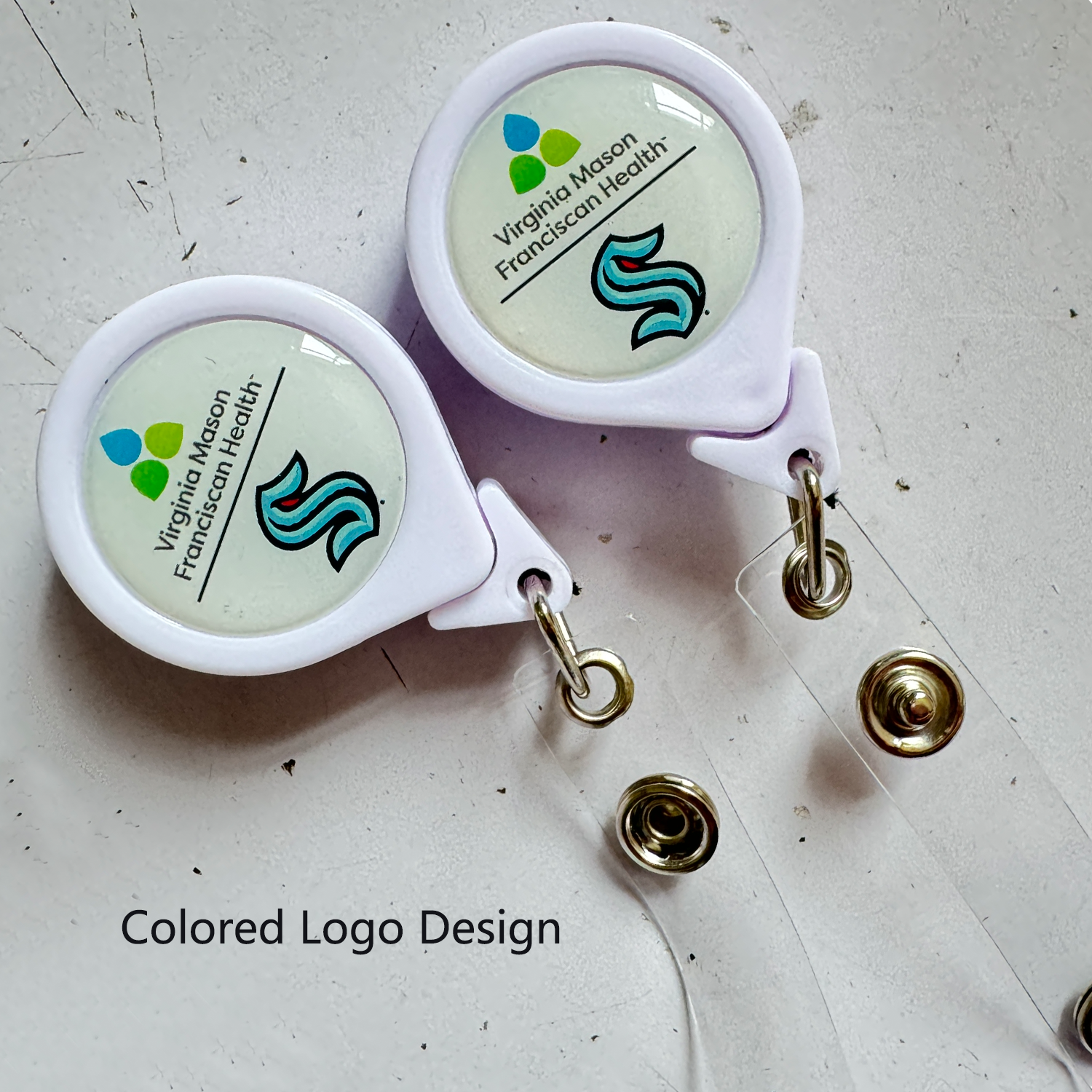 1.2"x3.1" anti twist retractable logo Name ID Badge Holder 8