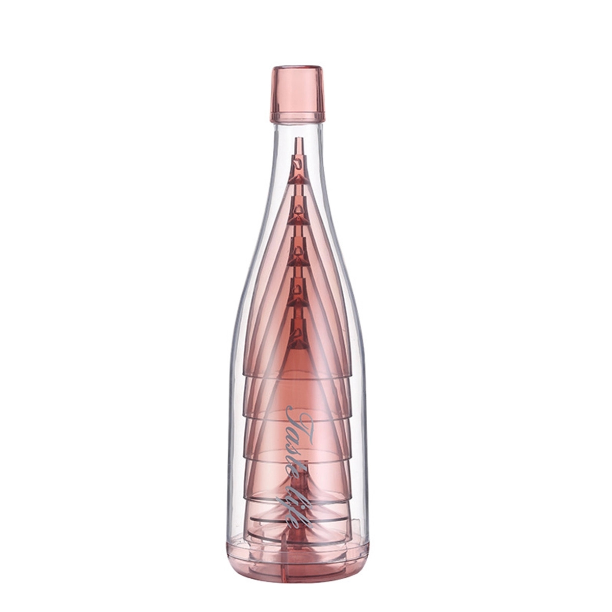Reusable PortableMimosa Wine Glasse Plastic Champagne Flutes 6