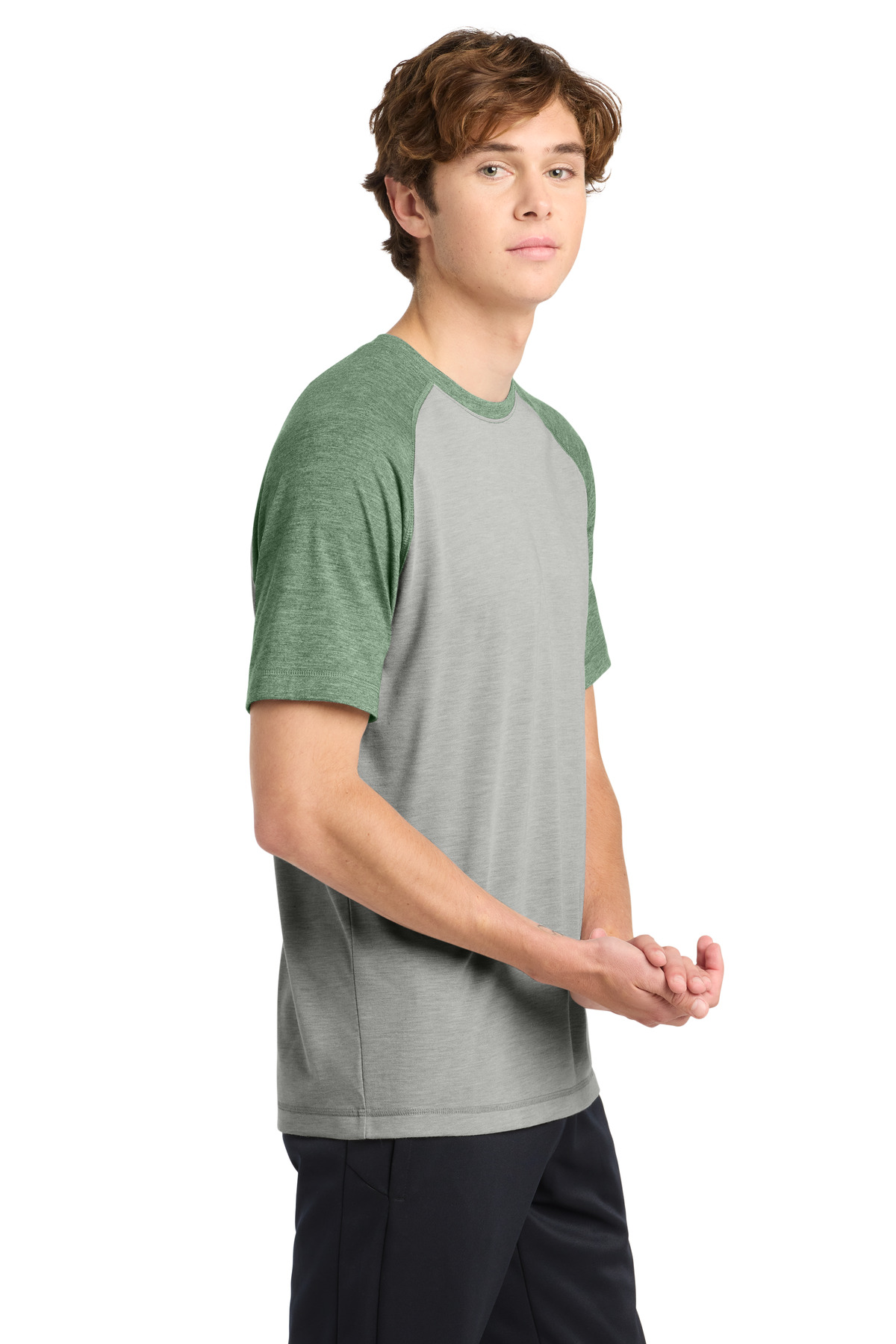 Sport-Tek PosiCharge Tri-Blend Wicking Raglan Tee. ST400 28