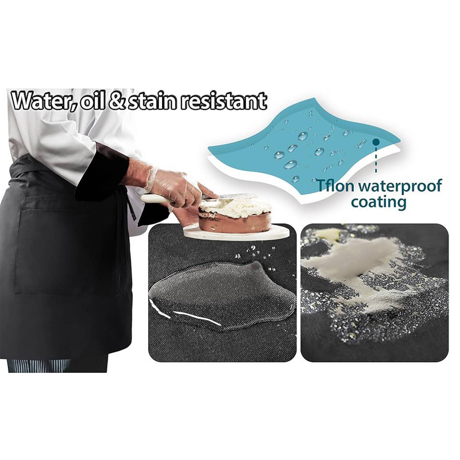 Stain-resistant Waterproof Custom Waiter Waist Apron 8