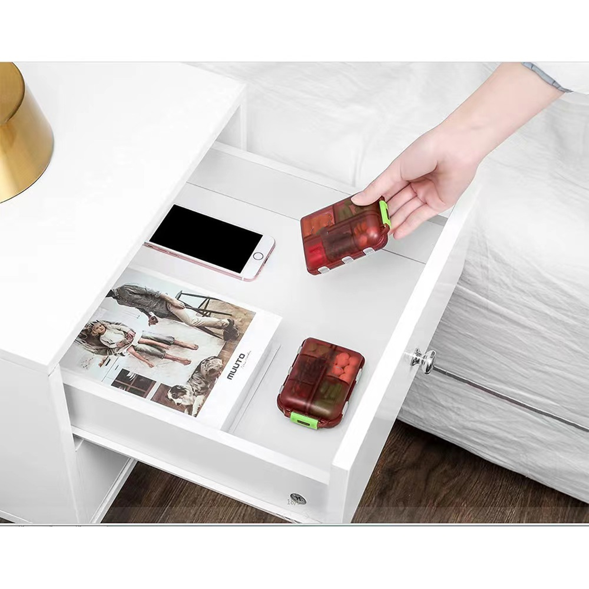 Travel Pill Box With 10 Compartments 5