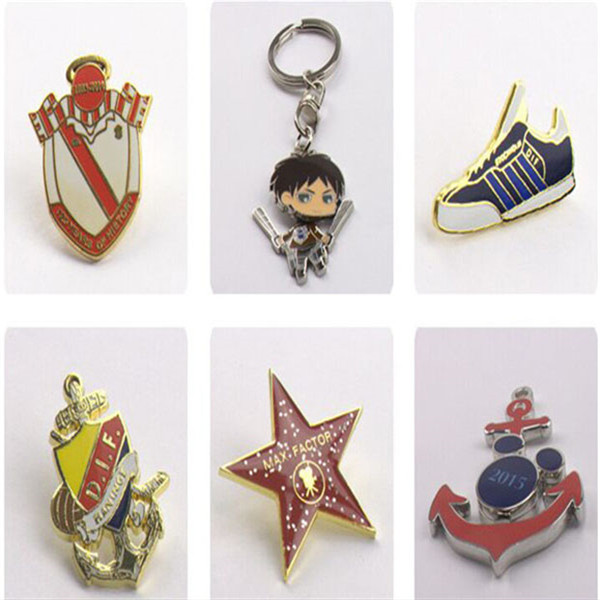 Custom metal cartoon paint keychain key pendant 4