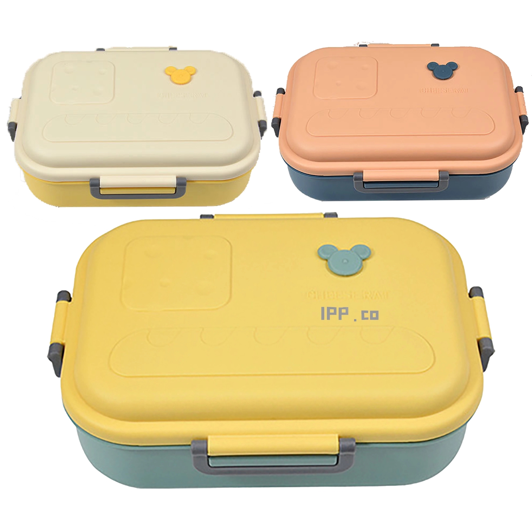 2 Compartments Leak Proof Lunch Box w/ Vent Hole 2