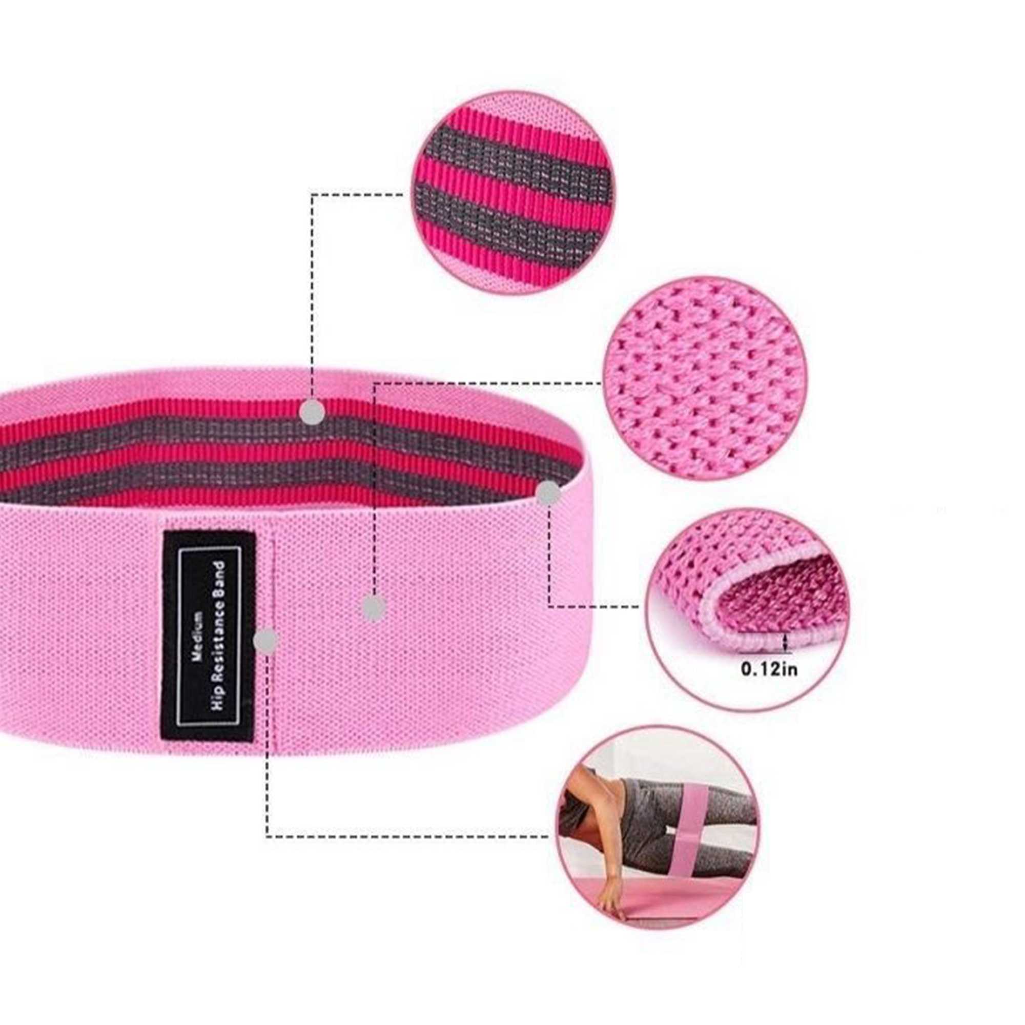3 PCS Resistance Bands for Hip & Glutes Training 3