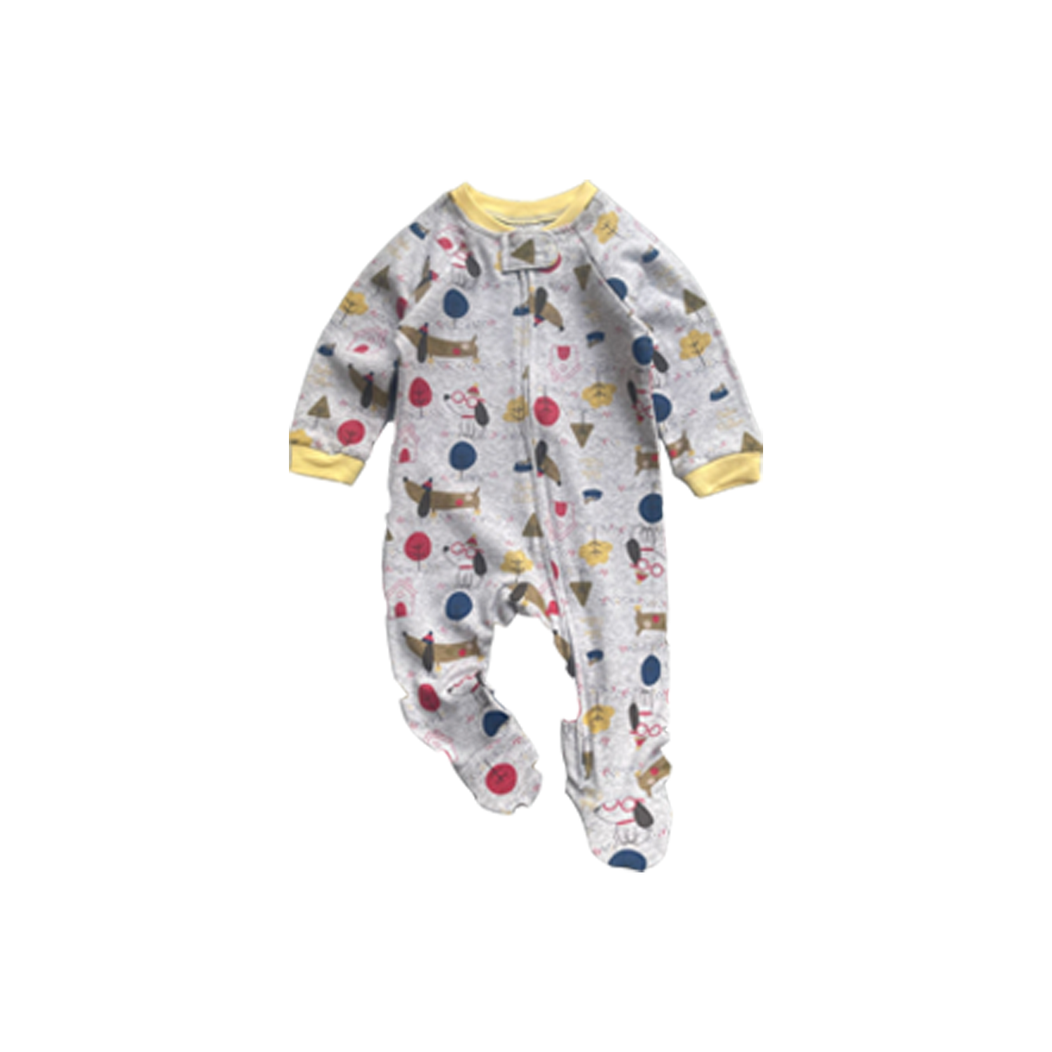 Baby one-piece pajamas with long sleeves and feet covered 2