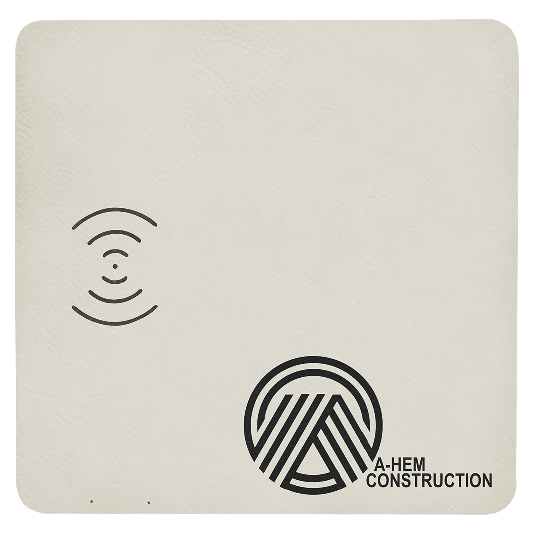 White Leatherette Phone Charging Mat