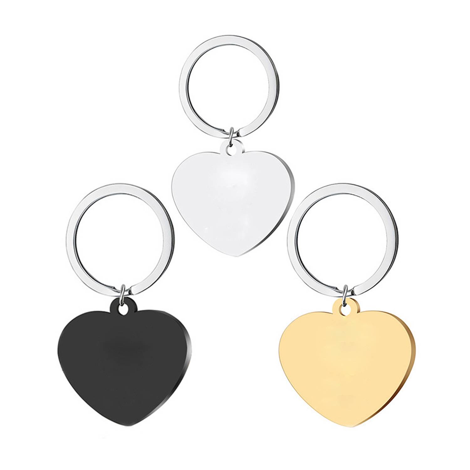 Heart-shaped Metal Pendant Key Chain 4