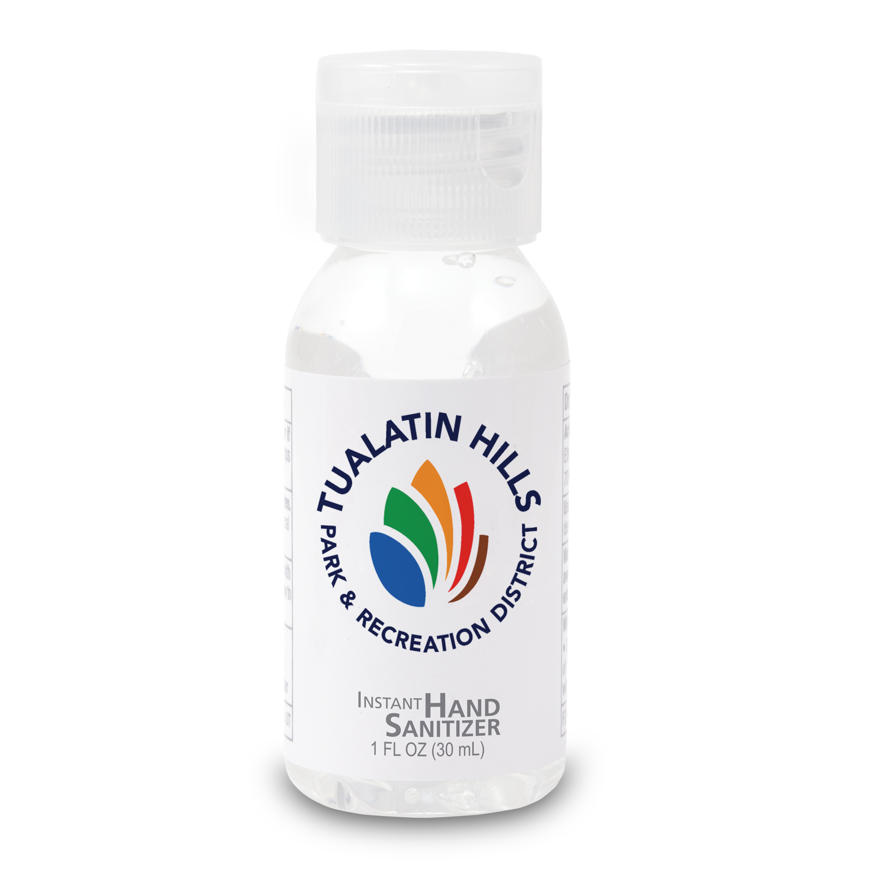 1 fl oz Instant Hand Sanitizer Gel, Round Bottle, Fragrance-free 1