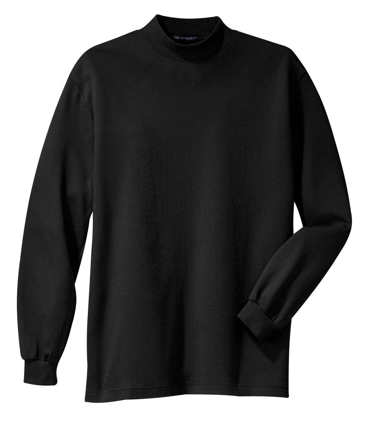 Interlock Knit Mock Turtleneck