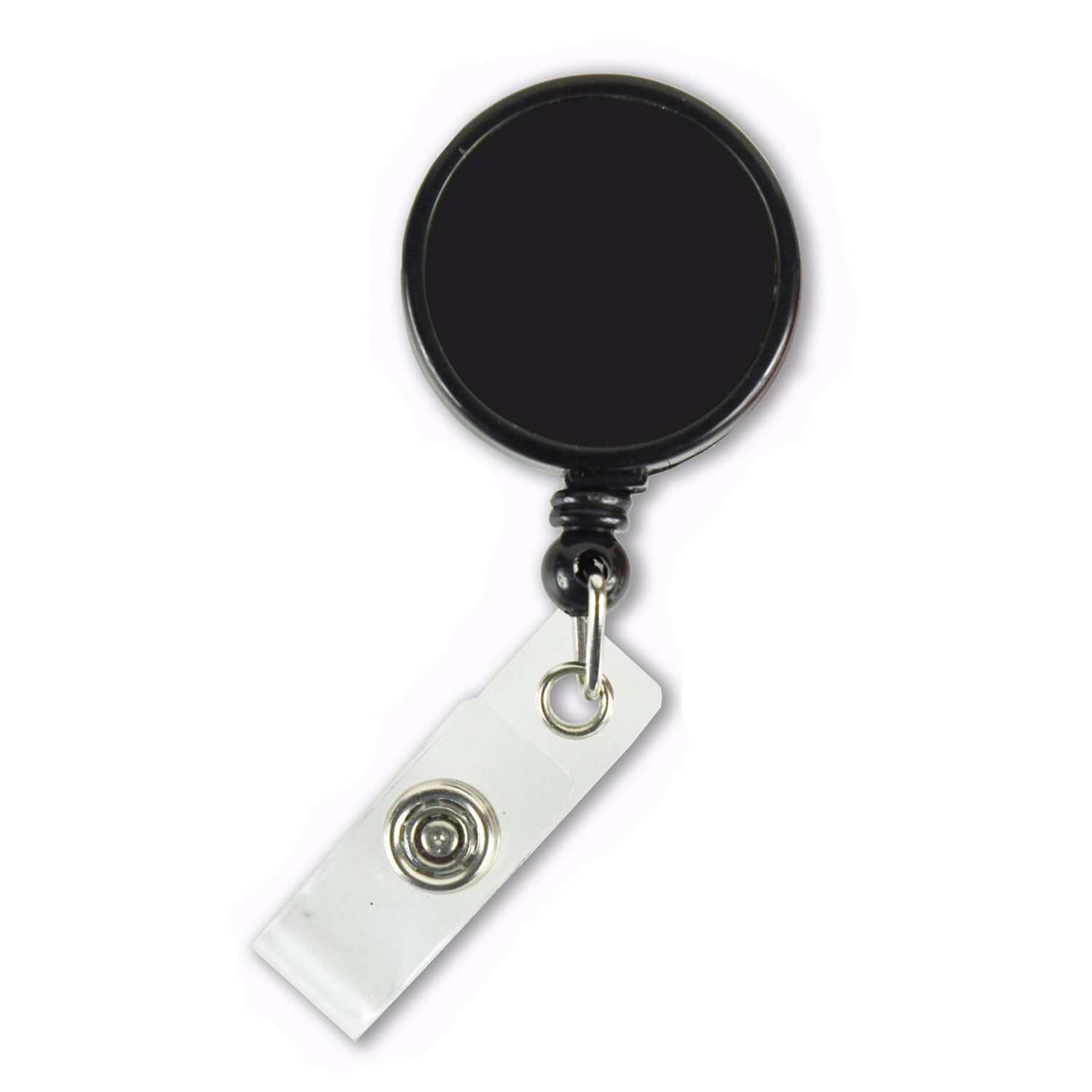 Large Retractable Round Badge Reel w/ Lobster Claw & Belt Clip
