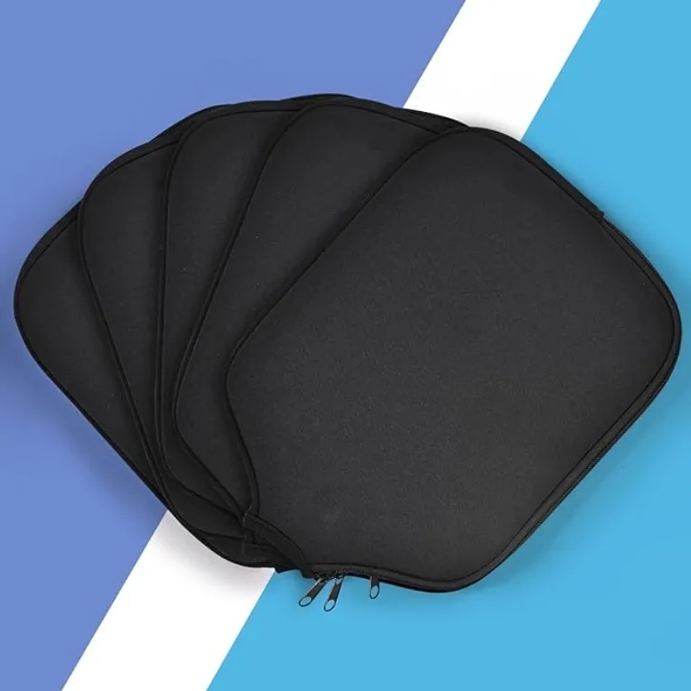 Custom Logo Pickleball Paddle Cover Bulk Wholesale Scuba Fabric Universal Size 2