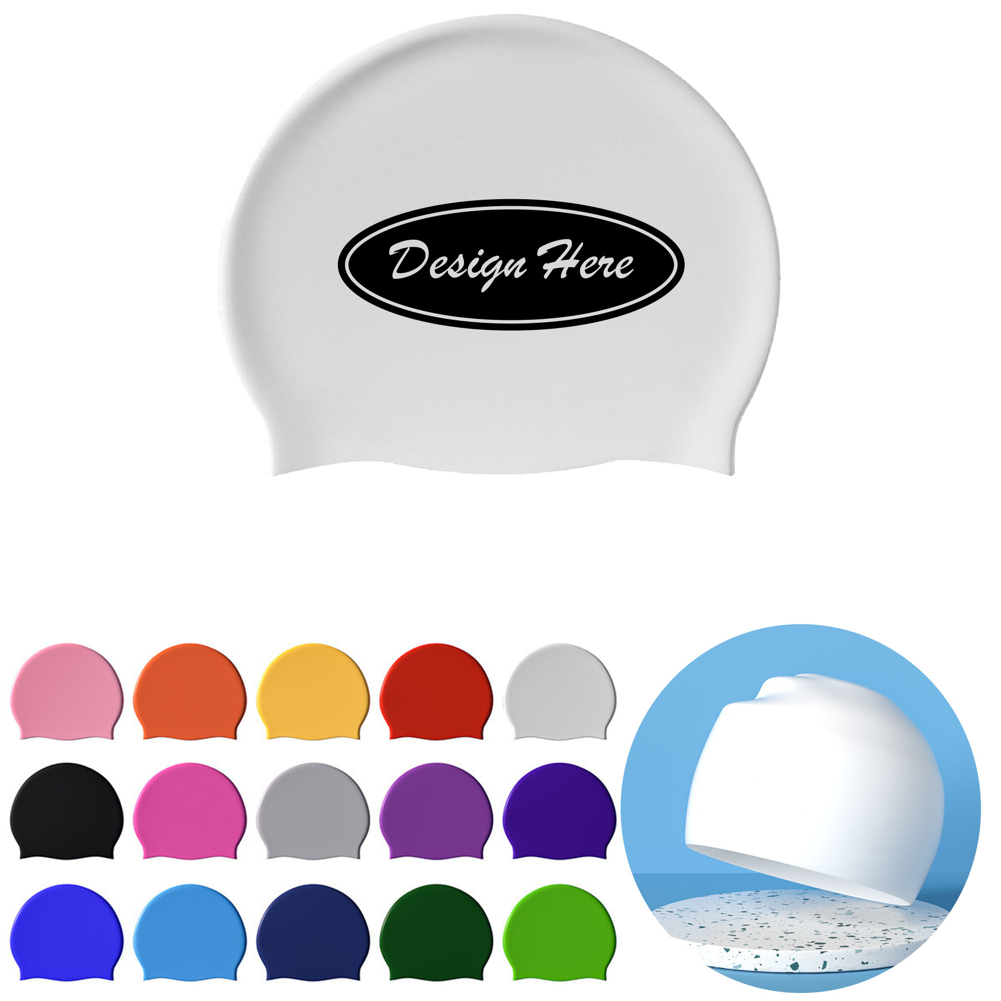 Unisex Silicone Swim Cap for Adults ?C Comfortable & Durable 2