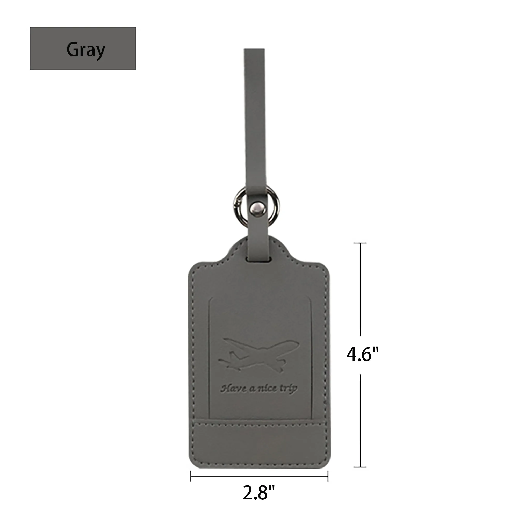 4.6"x2.8" Leather Luggage Spotter Tag 5