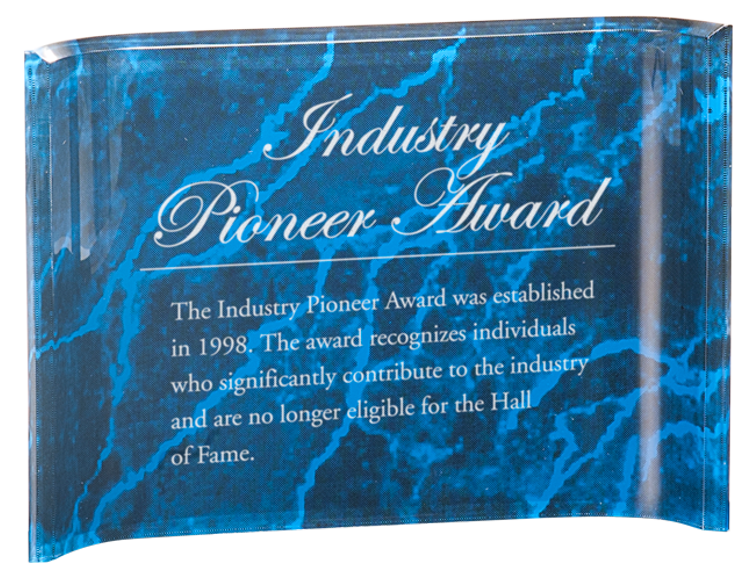 5" x 7" Blue Marble Acrylic Crescent Award