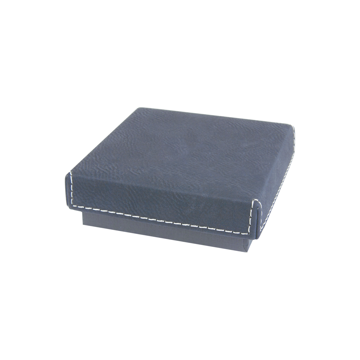 3 1/2" x 3 1/2" Black/Silver Leatherette Medal Box 1