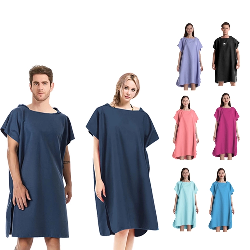 Quick-Drying Beach Surf Poncho Changing Robe With Hood 2