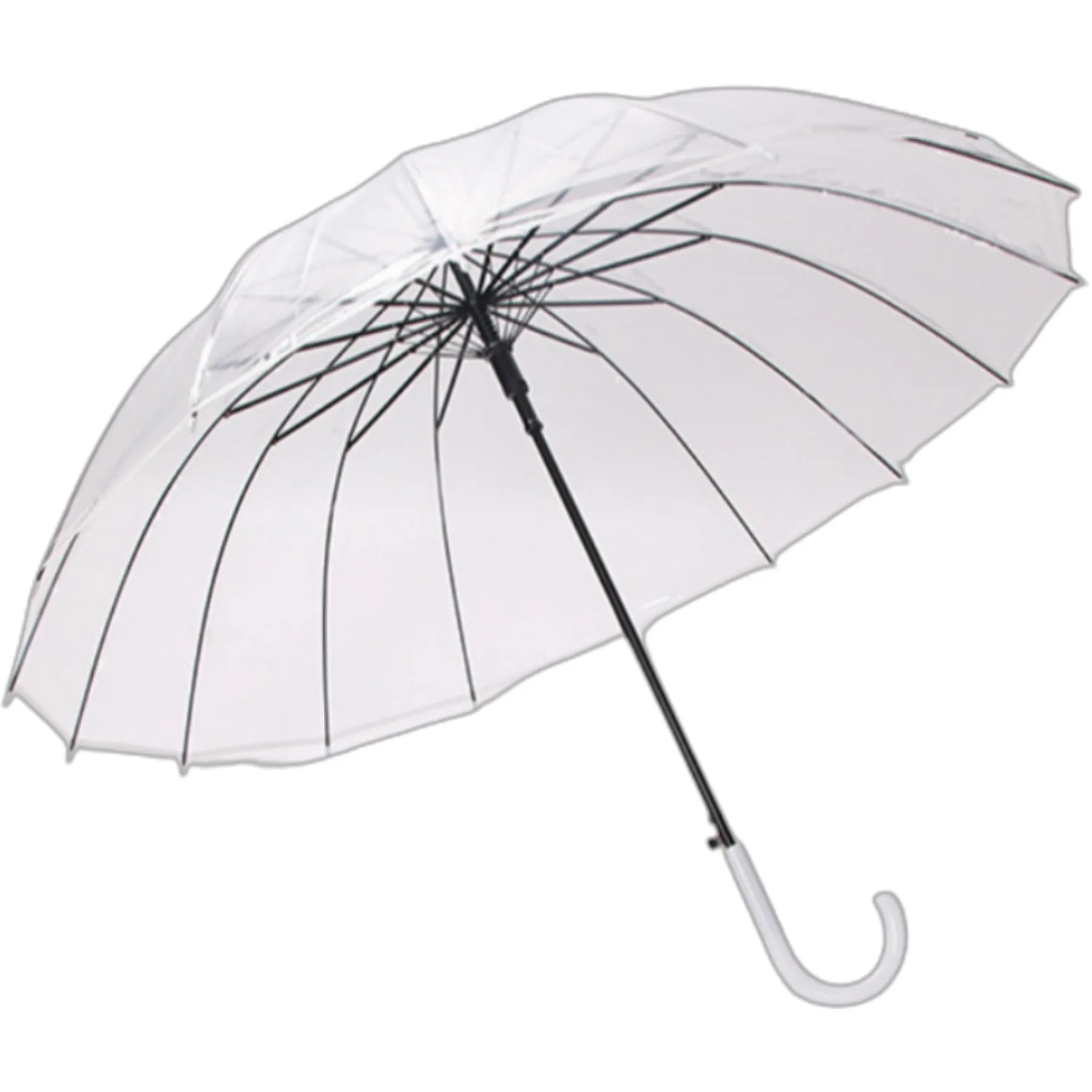 See-Through Windproof Umbrella with Long Handle 7