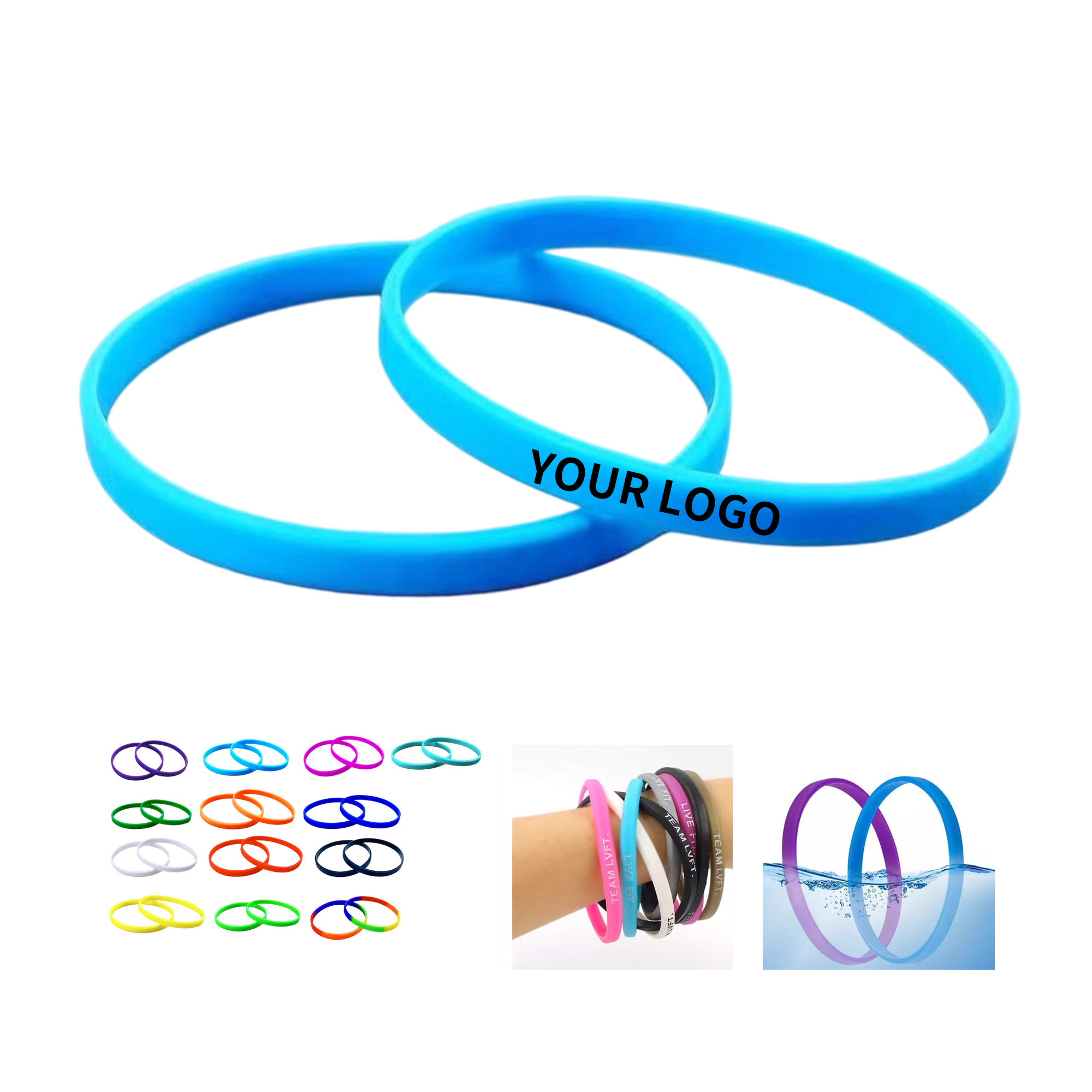 Ultra Thin Custom Silicone 5mm Wristbands 16