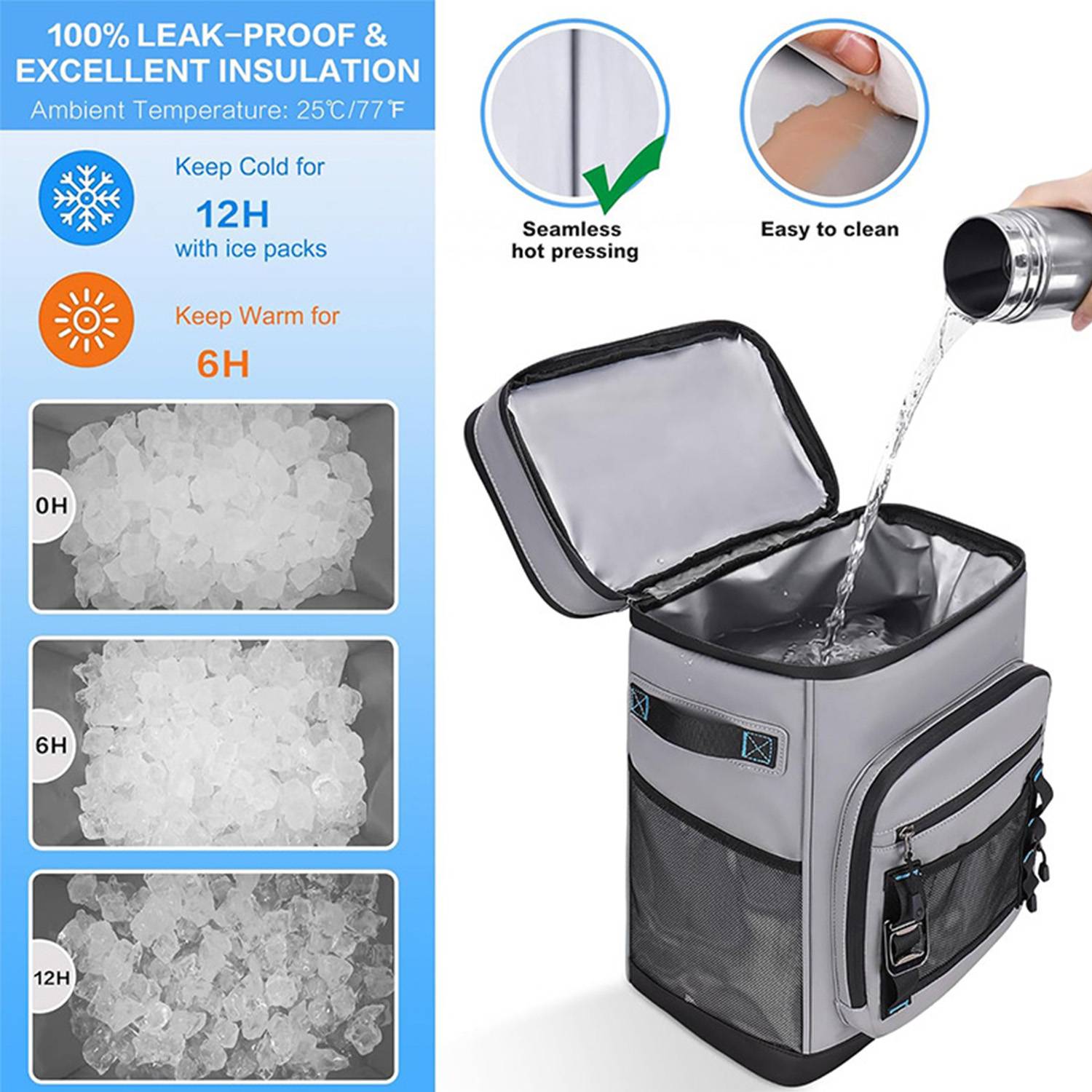 30L Insulated Cooler Backpack – Waterproof & Camping-Ready 3