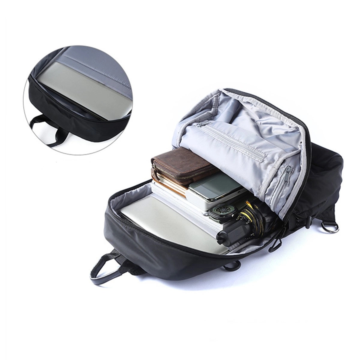 Usb Charger Sling Crossbody Shoulder Backpack For Men Women 3