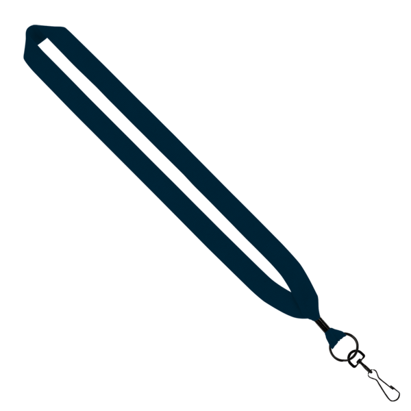 1" Cotton Lanyard with Metal Crimp & Metal Swivel Snap Hook 19