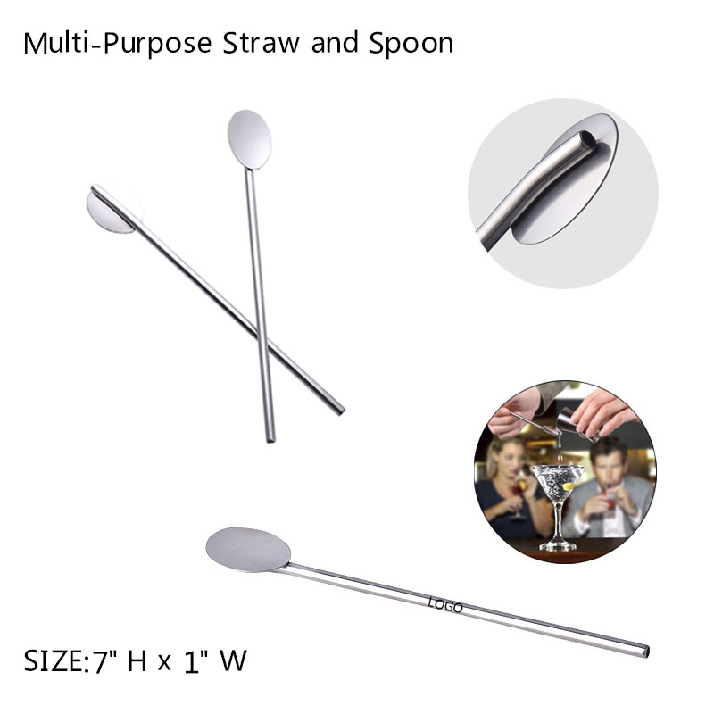 Stainless Steel Drinking Spoon Straws 2