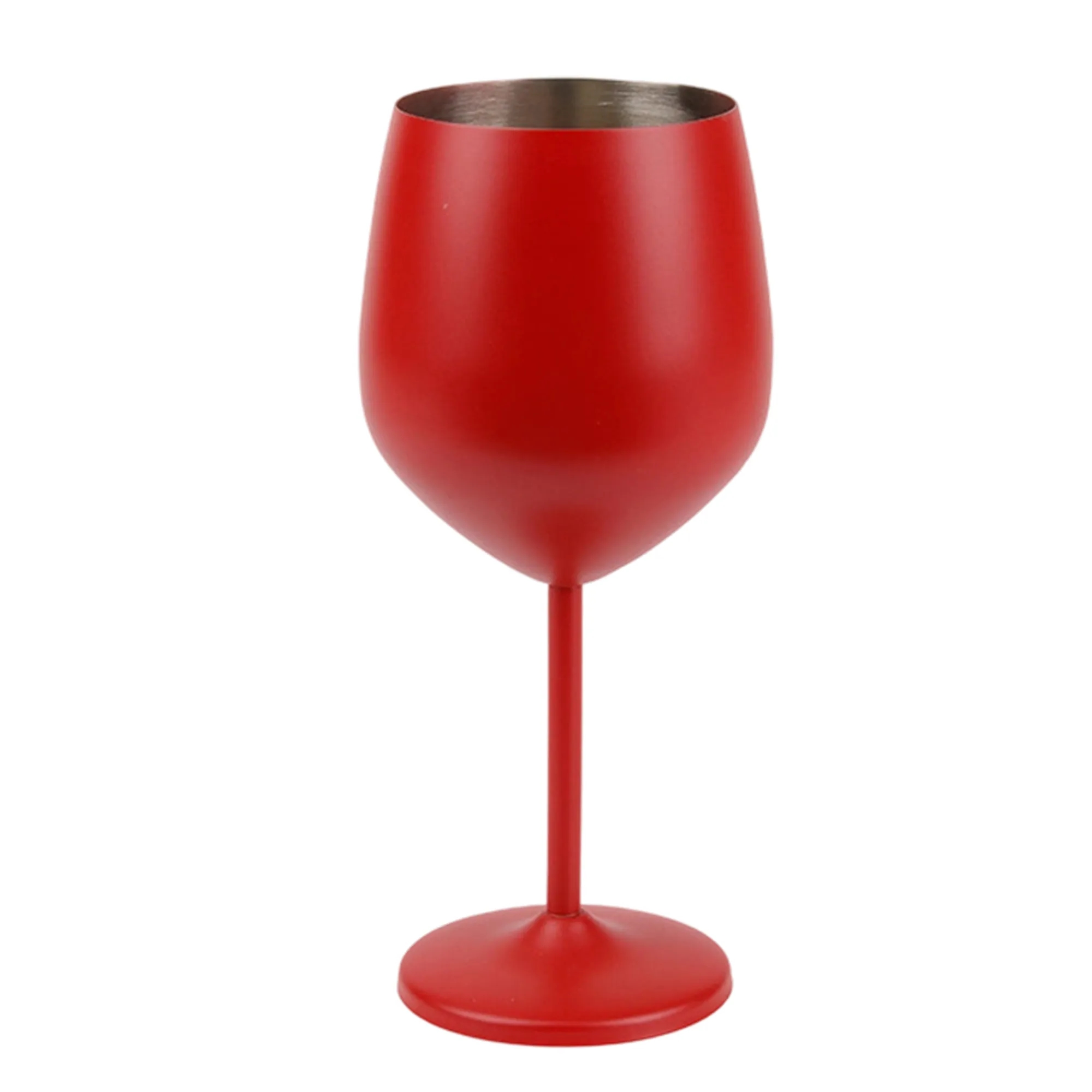MOQ 50 18oz Single-Layer Stainless Steel Wine Goblet 5