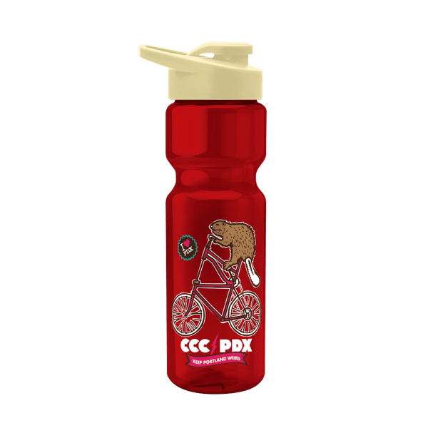 Blazer 28oz Transparent Bike Bottle w/Drink-thru Lid 1439