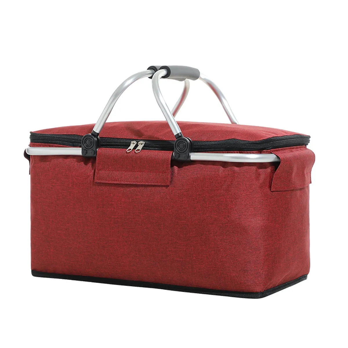 Insulated Folding Picnic Basket Travel Camping Shopping Bag 5