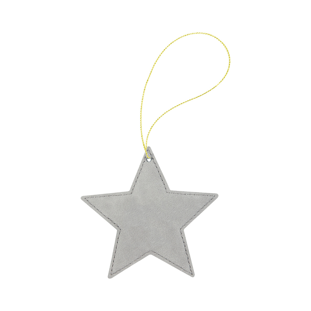 Gray Leatherette Star Ornament 3