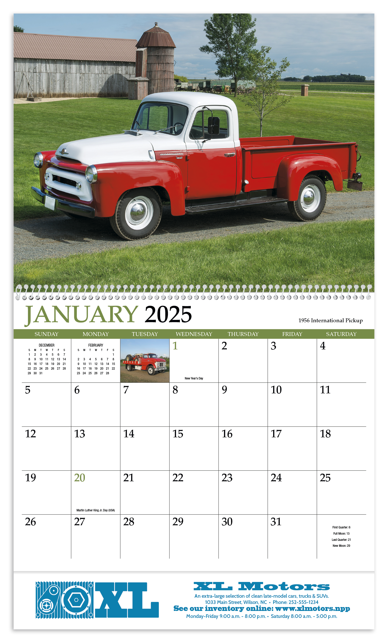 HotLine® Products Classic Trucks Appointment Calendar - Spiral 11