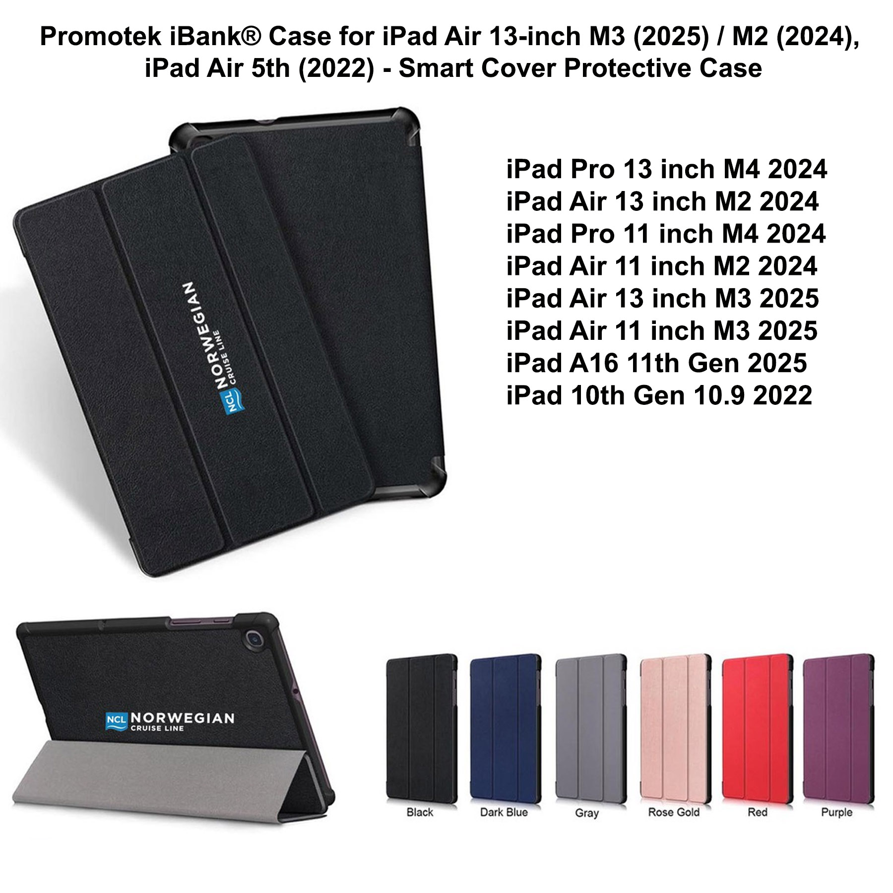 iBank ® Smart Cover Case for iPad Air 13-inch M3 (2025) / M2 (2024) 1